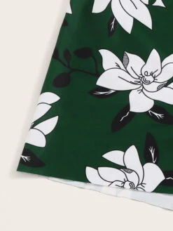 Floral Tankini Set Ruffle Hem Lace Up Cami Top & High Waisted Bottom & Shorts 3 Piece Bathing Suit -Shein Clothing Store 15613635593272295969 thumbnail 405x552