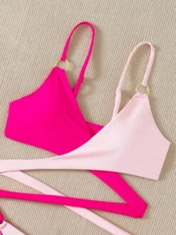 Two Tone Wrap Detail Bikini Swimsuit -Shein Clothing Store 162062924386e4c1b5b7bc4fd2508856dbf12ba86c thumbnail 405x552