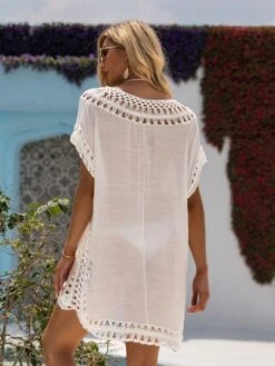 Contrast Crochet Cover Up Dress