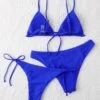 3pack Triangle Tie Side Bikini Swimsuit
