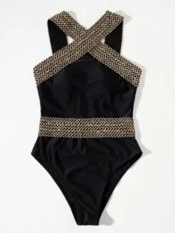 Contrast Binding Criss Cross One Piece Swimsuit -Shein Clothing Store 1630288876fe32e63364ceef85e6fe2779f9a80509 thumbnail 405x552