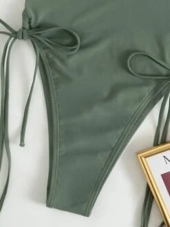 Plain Lace Up One Piece Swimsuit -Shein Clothing Store 1635587277eddb57068d259d6f02f543ad68899d83 thumbnail 405x552