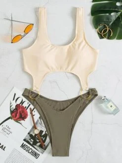 Color Block Ring Linked One Piece Swimsuit -Shein Clothing Store 1635730090fc42fe833b8da98fbed8a16194b70f7a thumbnail 405x552