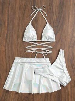 3pack Metallic Triangle Bikini Swimsuit & Beach Skirt -Shein Clothing Store 1636713055ee25667eaeb4db02e83bbdb6e9ffe579 thumbnail 405x552