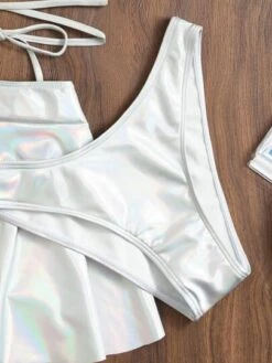 3pack Metallic Triangle Bikini Swimsuit & Beach Skirt -Shein Clothing Store 16367130608591b932498eed98aef71595098b69f5 thumbnail 405x552