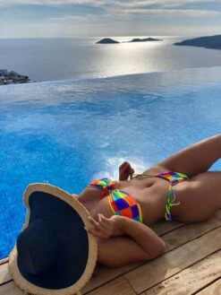 Colorful Checkered Bikini Set Bandeau Bra & Thong Bottom 2 Piece Bathing Suit -Shein Clothing Store 1637291105a3d2952208dc0bc9ff7c2b2704ab607d thumbnail 405x552