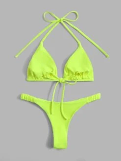 Halter Triangle Bikini Swimsuit