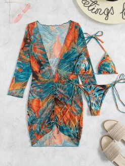 Allover Print Micro Triangle Bikini Swimsuit With Cover Up -Shein Clothing Store 1639466094704a45b16b95c725bac32abedece0f00 thumbnail 405x552