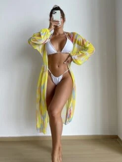 Allover Print Kimono