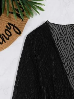 Zebra Striped Mesh Kimono -Shein Clothing Store 1640142987507b1d51a135ff5d69a1bf65b8e227ae thumbnail 405x552