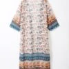 Floral Print Chiffon Kimono