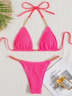 Chain Linked Textured Chain Linked Bikini Swimsuit -Shein Clothing Store 16419833441f6dc9c4fcd420b3976678d563fc781c thumbnail 405x552