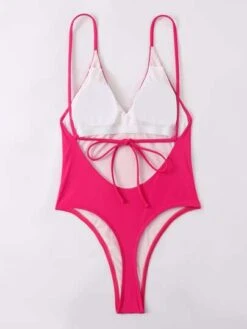 Tie Backless One Piece Swimsuit