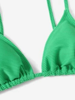 Ribbed Bikini Set Tie Back Triangle Bra Top & Tie Side Bikini Bottom 2 Piece Bathing Suit -Shein Clothing Store 1646879577b0497f1294137f951be20e7630540d55 thumbnail 405x552
