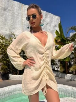 Drawstring Cover Up -Shein Clothing Store 1647229445f933c7337d414c0e7f4b77662bbe48e7 thumbnail 405x552