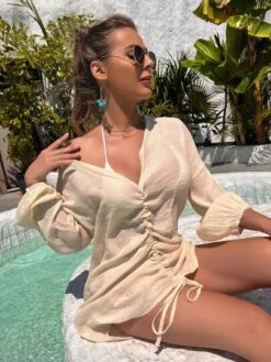 Drawstring Cover Up -Shein Clothing Store 164722944788b49382bc2f63b994e79994fd63a68c thumbnail 405x552