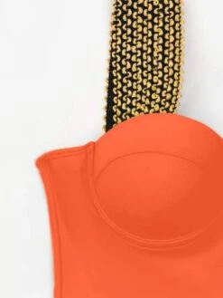 Contrast Tape Underwire One Piece Swimsuit -Shein Clothing Store 1647588105c996b3836c154398b6cf292d827004c6 thumbnail 405x552