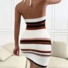 Striped Halter Cover Up