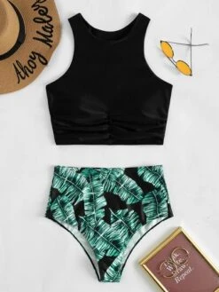 Tropical Print High Waisted Bikini Swimsuit -Shein Clothing Store 1650339038b5b25c2690db095e34ff2bfde3bebc8d thumbnail 405x552