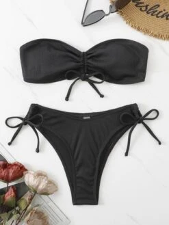 Tie Front Bandeau Bikini Swimsuit -Shein Clothing Store 1651196155dd3b69145232c8ea217e12a333108f5e thumbnail 405x552
