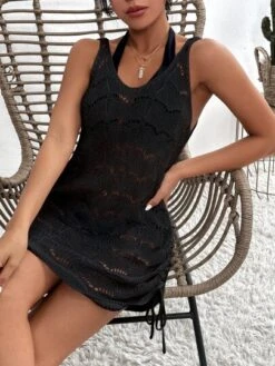 Knitted Drawstring Cover Up Dress -Shein Clothing Store 1651715764fd8a63d1e11c69b0b6af21c440e92f30 thumbnail 405x552