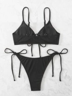 Mono Bikini Set Drawstring Knot Front Wireless Bra Top & Tie Side Bikini Bottom 2 Piece Swimsuit -Shein Clothing Store 16538759254f98c1feb0f6d2e0342f7c3b20057efc thumbnail 405x552