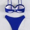 Frill Trim Push Up Bikini Swimsuit