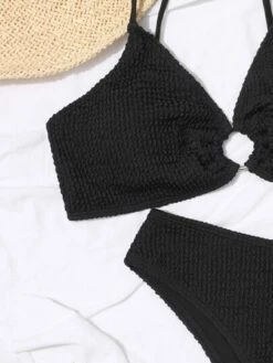 Textured Bikini Set O-Ring Detail Cami Bra & Bikini Bottom 2 Piece Bathing Suit -Shein Clothing Store 16554454251bec88fb4e1a44599fff51e94fa9299e thumbnail 405x552