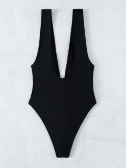Knot Front Plunging One Piece Swimsuit -Shein Clothing Store 166624273221a15630e788145992380c3470d8f4f3 thumbnail 405x552