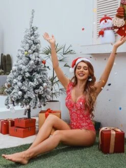 Christmas Print Ruffle Trim One Piece Swimsuit -Shein Clothing Store 166675212137ca7b78dac3f4b2dfdd7da9afb11fb3 thumbnail 405x552
