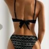 Geo Print Push Up Bikini Swimsuit