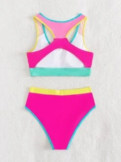 Colorblock Bikini Set Contrast Binding Tank Bra & Bikini Bottom 2 Piece Bathing Suit -Shein Clothing Store 166961434597616bed15474c1cb8f6ecf133bccfd9 thumbnail 405x552