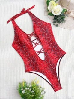 Snakeskin Ring Linked Plunging One Piece Swimsuit -Shein Clothing Store 16704736341bb6c31d1403c72595098c36efc3ea09 thumbnail 405x552