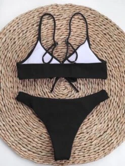 Textured Drawstring Cut-out Bikini Swimsuit -Shein Clothing Store 16720455480be4a92889ea8f514e7be59097225d85 thumbnail 405x552