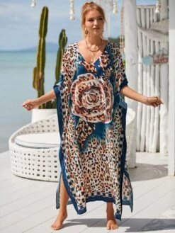 Floral And Leopard Print Split Thigh Cover Up -Shein Clothing Store 1672378003c83abf15452da4afbb38afbf4174a877 thumbnail 405x552