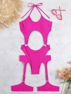 2pack Ring Detail Cut Out Halter High Cut Garter One Piece Swimsuit -Shein Clothing Store 167310722690e8ea609721ac8a64c9d832a082ce99 thumbnail 405x552