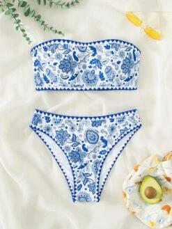 Floral Print Bikini Set Bandeau Bra & Bikini Bottom 2 Piece Bathing Suit -Shein Clothing Store 167340850355e4a49ad4bc0c6def939d0667597ed9 thumbnail 405x552