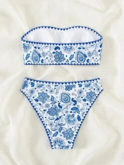 Floral Print Bikini Set Bandeau Bra & Bikini Bottom 2 Piece Bathing Suit -Shein Clothing Store 1673408505218e8b7268842d5ef7d646d650c013bf thumbnail 405x552