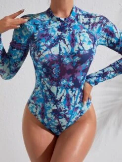 Tie Dye Print High Neck One Piece Swimsuit -Shein Clothing Store 16734931308f81a982a2949b37831d6e6d76d42b2b thumbnail 405x552