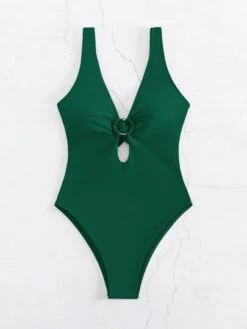 Ring Linked Plunging One Piece Swimsuit -Shein Clothing Store 1673766023412b8881c3190d1662de183258c798dc thumbnail 405x552