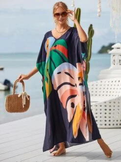 Leaf Print Cover Up -Shein Clothing Store 16748855243859b8ba254b75985e3236ca5e2a5a37 thumbnail 405x552