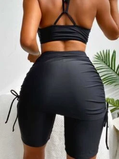Drawstring Side Bikini Shorts