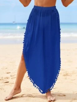 Tassel Trim Split Thigh Cover Up Pants -Shein Clothing Store 1677075821606a6fb655257a1f46f1507f84f37916 thumbnail 405x552