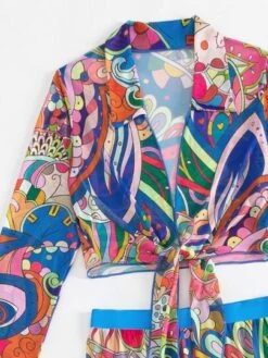 Allover Print Knot Front Cover Up Set -Shein Clothing Store 16774627992aceb0fbe8c052705e9558ddc763fc6f thumbnail 405x552