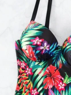 Tropical Print Tankini Set Push Up Underwire Swim Cami Top & Shorts 2 Piece Bathing Suit -Shein Clothing Store 16776643814402b42250c45830a1333f6037af047d thumbnail 405x552