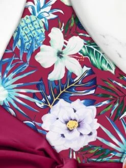 Tropical Print Knot Side One Piece Swimsuit -Shein Clothing Store 1678169117c901ef74508b3bf6cfd24e39e6638814 thumbnail 405x552