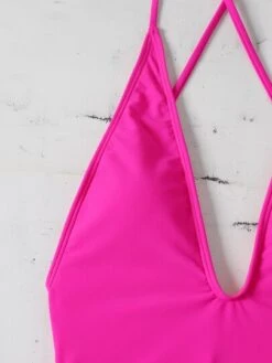 BOUDOIRCORE Plain Drawstring One Piece Swimsuit -Shein Clothing Store 16782048428d6d41b26666a361535f01cf96037616 thumbnail 405x552