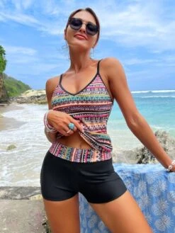 Geo Print Shorts Bikini Swimsuit -Shein Clothing Store 1678272007ab397f2769e542430d587bed1b8a1a02 thumbnail 405x552