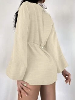 Solid Knot Side Wrap Kimono