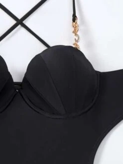 Cut-out Chain Detail One Piece Swimsuit With Beach Skirt -Shein Clothing Store 1678684599caa7af6a2a42e534d91beab4d83741c5 thumbnail 405x552